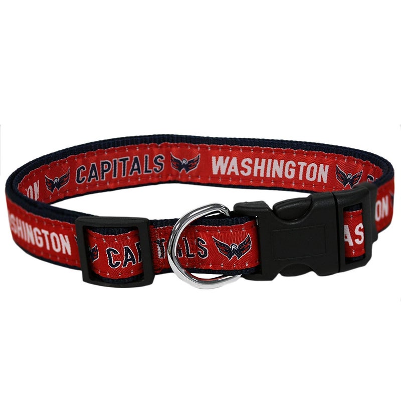 Pets First NHL Washington Capitals Collar for Dogs & Cats, Medium. - Adjustable, Cute & Stylish! The Ultimate Hockey Fan Collar! - Image 1